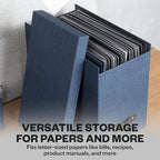 Bigso John Desktop File Box - File Storage Box and Document Organizer for Important Paperwork - Durable Hanging File Box with