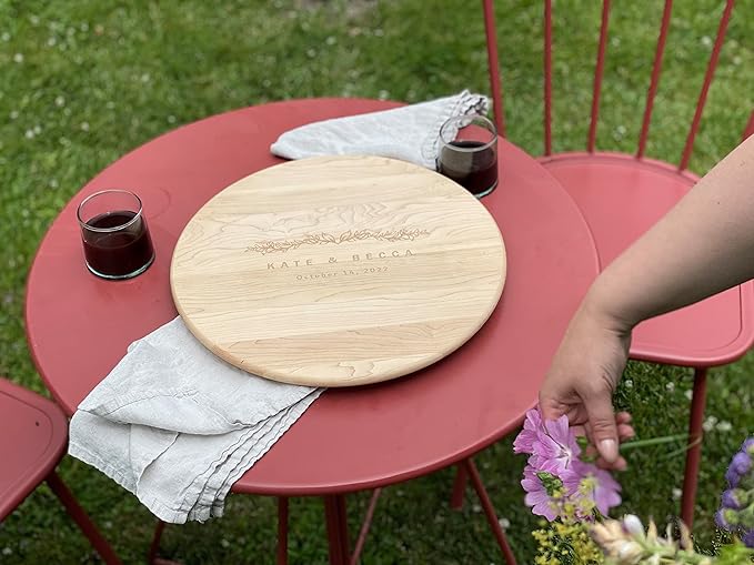 J.K. Adams Wood Lazy Susan Turntable for the Kitchen Table and Countertop, Maple, 18"