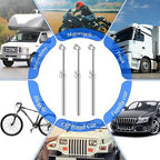 Yunsailing 10 Pcs 10 Pcs Dual Head Tire Pressure Gauge Heavy Duty Truck Tires Air Pressures Gauges with Hook Range 10-150psi, 0.7-10.3bar for Semi Trucks Car Bus Rv Van (Silver)