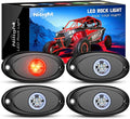 Nilight LED Rock Light 4PCS Underglow Wheel Well Pods Waterproof Exterior Underbody Roof Rack Side Lamps for Car Truck Pickups ATV UTV SUV Motorcycle Boat, Red Color
