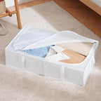 TYEERS Under Bed Storage Containers, Durable Fabric, Washable, Collapsible, Under Bed Storage Bins for Clothes, Blankets, She