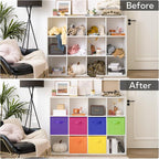 GRANNY SAYS 13 Inch Cube Storage Bins, Colorful Cube Storage Organizer, Fabric Storage Bins, Storage Cubes for Shelves, Close