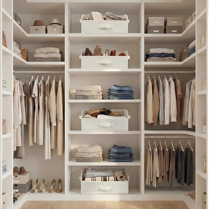 GRANNY SAYS Purse Organizer for Closet, Trapezoid Storage Bins, Closet Organizers and Storage, Decorative Storage Baskets for