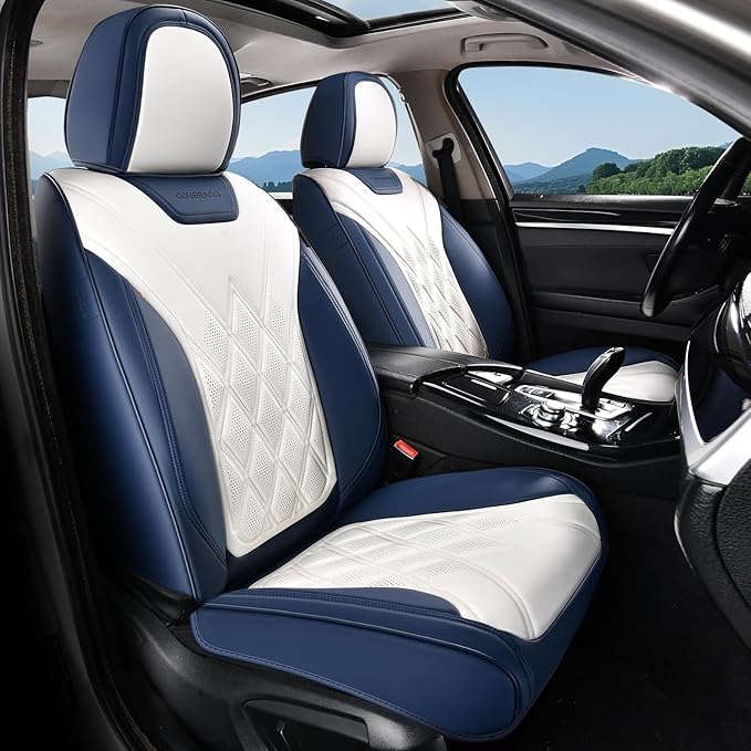 Coverado Car Seat Covers, Front Covers for Cars, Car Seat Cover Front Seats, Automotive Seat Cover, Waterproof, Leather Car S
