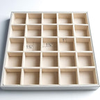 Frebeauty Earring Organizer Classic Jewelry Box 50 Slots Double Layer Jewelry Storage Case with 6 Necklace Hook and Bracelet 