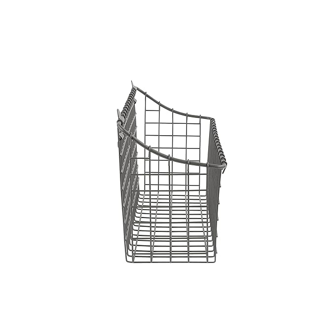 Spectrum Diversified Vintage Wall Mount Storage Basket, X-Large (Pack of 2), Industrial Gray