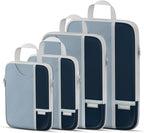 Percover Compression Packing Cubes 4-Piece Set, Packing Cubes Compression for Travel with Label Pockets, Travel Organizer for