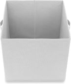 Casafield Set of 6 Collapsible Fabric Cube Storage Bins, White - 13" Foldable Cloth Baskets for Shelves, Cubby Organizers & M