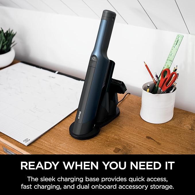 Shark WV410BL WANDVAC Cordless Hand Vacuum, Ultra-Lightweight & Portable with Powerful Suction & Tools for Pets, Designed for