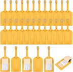 Dunzy 30 Pieces Leather Luggage Tag Women Identifiers Travel Suitcase Tags for Luggage Travel Backpack Bag Wedding Favors Wom