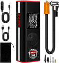 Tire Inflator Portable Air Compressor with LED Light – 12V DC Cordless Air Pump & Auto Shut-Off Function, 150 PSI Electric Air Pump for Car Tires with Digital Tire Pressure Gauge and Car Accessories
