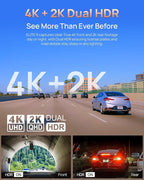BlackVue Elite 9-2CH 64GB Dash Cam - 4K+2K Dash Cam Front and Rear, Dual HDR STARVIS 2, Power Saving Parking Mode, Free Hardw