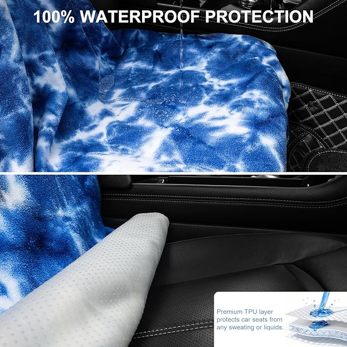 Waterproof Sweating Car Seat Cover for Post Gym Workout, Running, Swimming, Beach and Hiking, Universal Fit Non-Slip Bucket S
