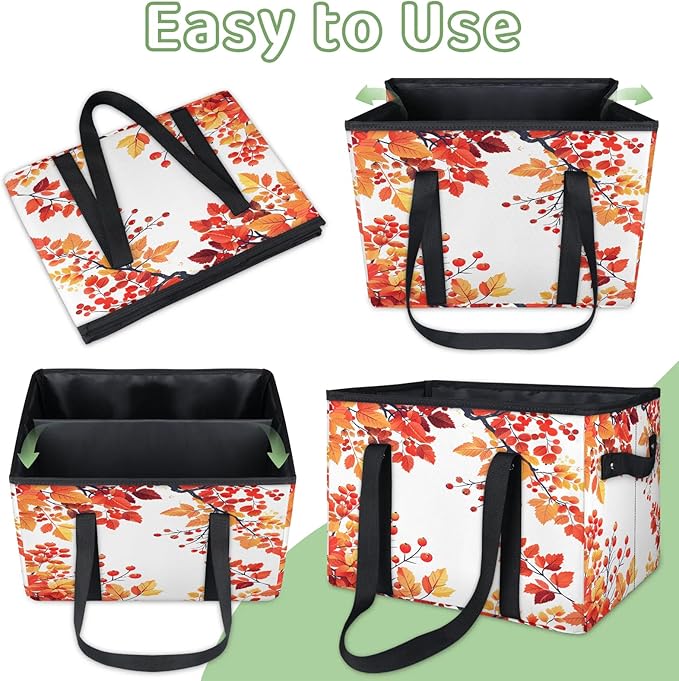 Reusable Grocery Bag, Foldable Large Shopping Tote Bag for Groceries Kitchen Picnic Car Trunk