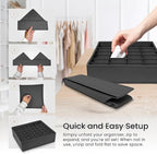 Reli. Sock Organizer (4 Pack) | 16+24 Cell Underwear Organizer | Drawer Dividers for Underwear, Socks, Ties, Belt | Foldable 