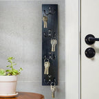 Yohsnor Vertical Key Holder Wall Mount - Stylish Home Decor for Entryway, Space-Saving Hook Rack & Organizer for Keys, Wallet