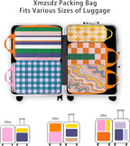 8 Pcs Compression Packing Cubes for Travel, Lightweight Waterproof Luggage Organizer Bags Set, Washable Packaging Cubes for W
