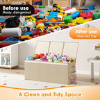 Extra Large Toy Box Chest with Lid, Kids Toy Storage Organizer for Boys Girls, Big Toy Bin Basket Extra Large Toy Storage Box
