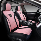 FLORICH Automotive Front Seat Covers for Cars, Waterproof Pink & Black Seat Covers, Leather Car Seat Covers 2 Pack, Universal