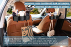 Backseat Car Organizer with Cup Holder - Multifunctional Back Seat Car Organizer with Two Seat Hooks, Fits Most Cars, Can Hold Snacks, Canned Drinks & Phones, Perfect for Travel