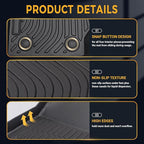 All Weather Floor Mats Compatible with 2011-2017 BMW X3 F25, 3D TPE Rubber Full Cover Protection Car Mats Full Set Liners Black