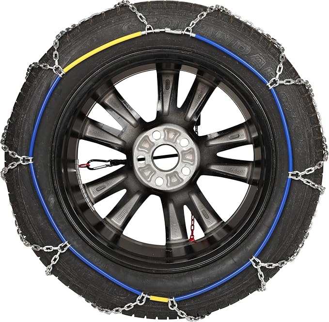 Heavy Duty Snow Chains, Thickened Alloy Manganese Steel Emergency Tire Chains for Trucks, Pickups, and SUVs, set of 2(4WD-110