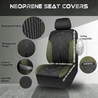 CAR PASS Waterproof Car Seat Covers Front Seats Covers Neoprene Wetsuit, All-Weather Non-Slip Durable,Universal Fit for SUV S