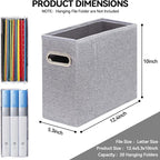 4 Packs Letter Size File Organizer, File Folders Organizer, Fabric Storage Box, Collapsible Paper Organizer with Metal Handle