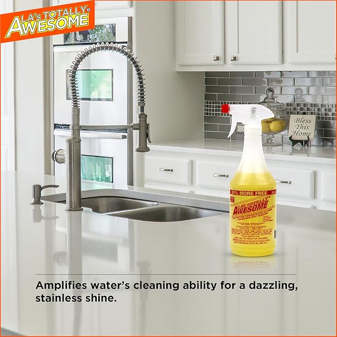 La's Totally Awesome All Purpose Cleaner Combo – 24 oz Spray + 64 oz Refill – Heavy Duty Degreaser & Multipurpose Cleaner for