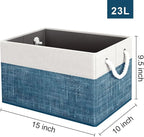 Fab totes Storage Bins [6-Pack], Foldable Storage Baskets for Organizing Toys, Books, Shelves, Closet, Large Storage Box with