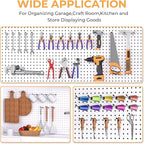 INCLY 50 Pack 2 Inch Pegboard Hooks, 1/4" Heavy Duty Peg Board Hooks Accessories with Rubber Tipped, Peg Board Tool Hangers F