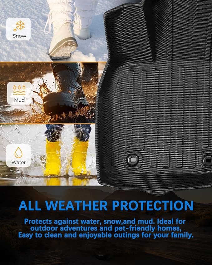 Floor Mats Cargo Liner for Honda Fit 2009-2013 All Weather Protector Heavy Duty TPE Waterproof Anti-Slip Tech Trunk Mats for Honda Fit 2009 2010 2011 2012 2013 Car Accessories