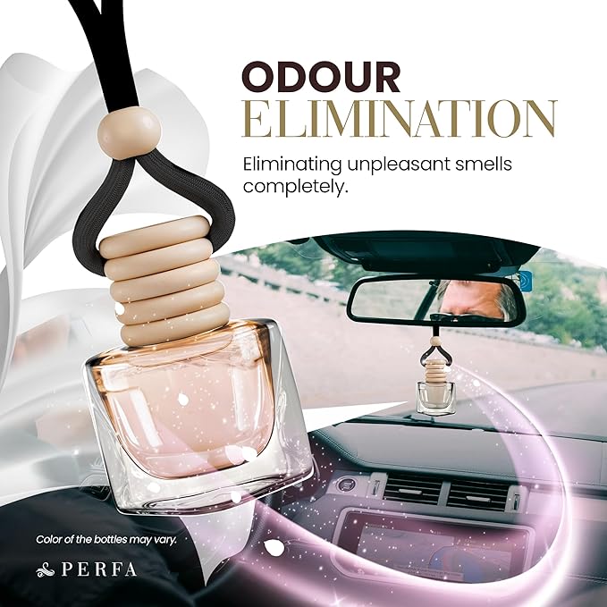 Car Air Fresheners for Men and Women - Linen Comfort | Pack of 2 Car Scents Air Freshener | 4ml Odour Eliminator Diffuser wit