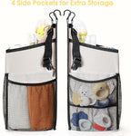 Maliton Hanging Diaper Organizer - Caddy for Changing Table, Crib, Pack n' Play - Stacker Holds 52+ Diapers - Nursery Organiz