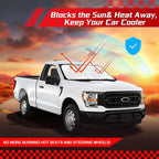 ARISMOTOR Windshield Sun Shade for Ford F-150 F150 2021-2025 2026, Custom Fit Foldable Front Window Sunshade Sun Visor Protector, Block UV Rays Keep Your Car Cooler