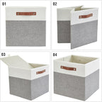 Bagnizer Collapsible Fabric Storage Cube Bins with 2 Reinforced PU Handles, Foldable Storage Organizer Baskets for Closet, Sh