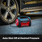 AVID POWER Tire Inflator Portable Air Compressor, 12V DC 110V AC Car Tire Pump, Air Mattress Pump with Inflation and Deflation Modes, Dual Powerful Motors, Digital Pressure Gauge