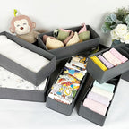 homyfort 8 Pack Dresser Drawer Organizers and Storage Bins for Clothing, Large Drawer Organizer Bins for Baby Clothes, T-Shir