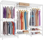 VIPEK V5 Portable Closet Wardrobe Heavy Duty Clothes Rack, Freestanding Clothing Racks with 4 Hang Rods & 8 Shelves, Adjustab
