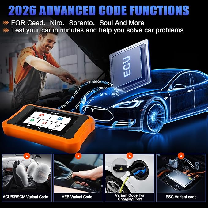 2026 LAUNCH Creader Elite V2.0 fit for Kia and Hyundai Bi-Directional Scan Tool, All Reset Functions, Full System Diagnostic
