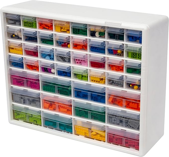 Akro-Mils 44-Drawer Plastic Drawer Storage Cabinet for Garage Organization, Bead Organizer, Building Bricks Storage, Teacher 