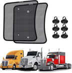 KUST 2PCS Side Window Sun Shade for Semi Truck, 20x16.9 inch Side Window Shade for Kenworth T680 / T880 / W990 (All Years),Sunshade with Suction Cup,Glare Shield UV Protection