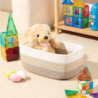 MiniArk Small Storage Baskets for Organizing | Closet Organizer Bins | Shelf Toy Basket | Woven Rope Baskets | Cube Decorativ