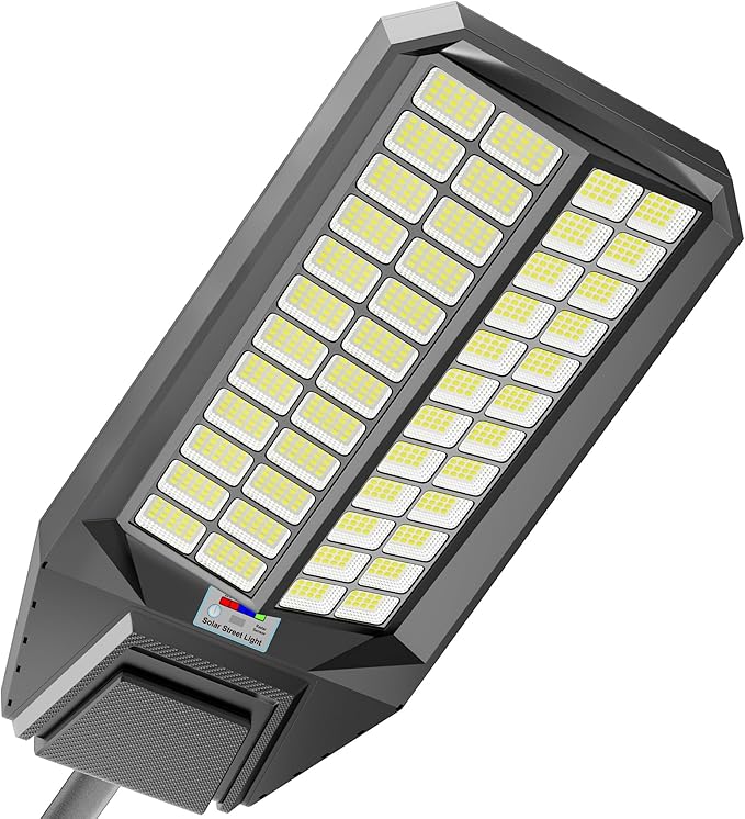 12000W Utral-large Solar Street Lights Outdoor LED Solar Street Light with Motion Detection, Dusk to Dawn, Weatherproof, Ideal for Security Lighting in Driveways and Commercial Parking Lot, Yard