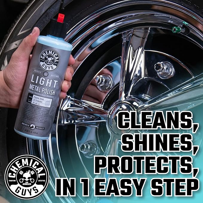 Chemical Guys SPI_404_16 Light Metal Polish (Works on Chrome, Stainless Steel, Aluminum & More), 16 fl oz
