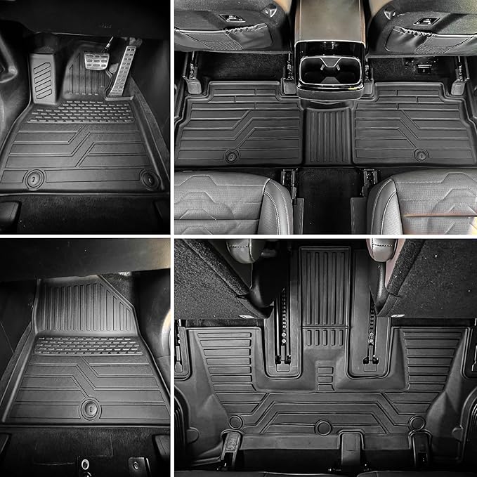 Rongtaod Floor Mats Compatible with 2020-2025 Kia Telluride 7&8 Seats Cargo Mat Trunk Mat Cargo Liner TPE All Weather Floor Liner 2024 Kia Telluride Accessories (Floor Mats)