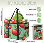 Reusable Grocery Bags Heavy Duty Shopping Bags Foldable Large Tote Bags with Long Handles & Hard Bottom