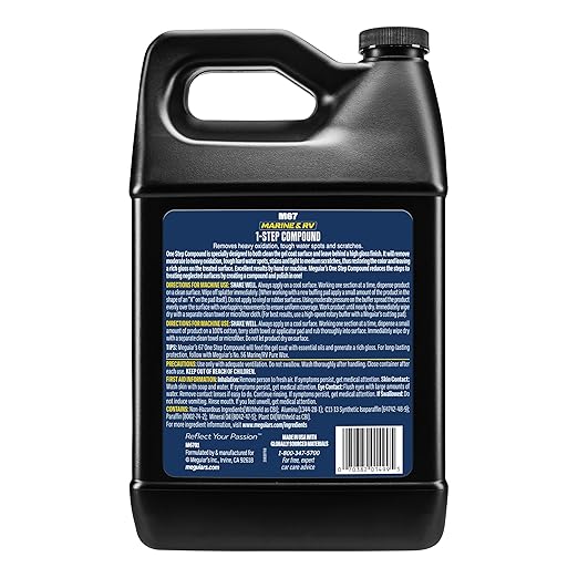 Meguiar's M6701 Marine/RV One Step Compound 1 Gallon