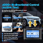 XTOOL D7W OBD2 Scanner Diagnostic Tool: 2026 Wireless Ver. of D7/D7S/D7BT, AI-Assisted Bidirectional Scan Tool with Full