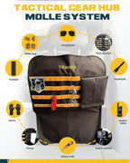 Seat Back Protector | Tactical MOLLE Panel Organizer | Universal Waterproof Back Cover for Compact SUVs/Trucks